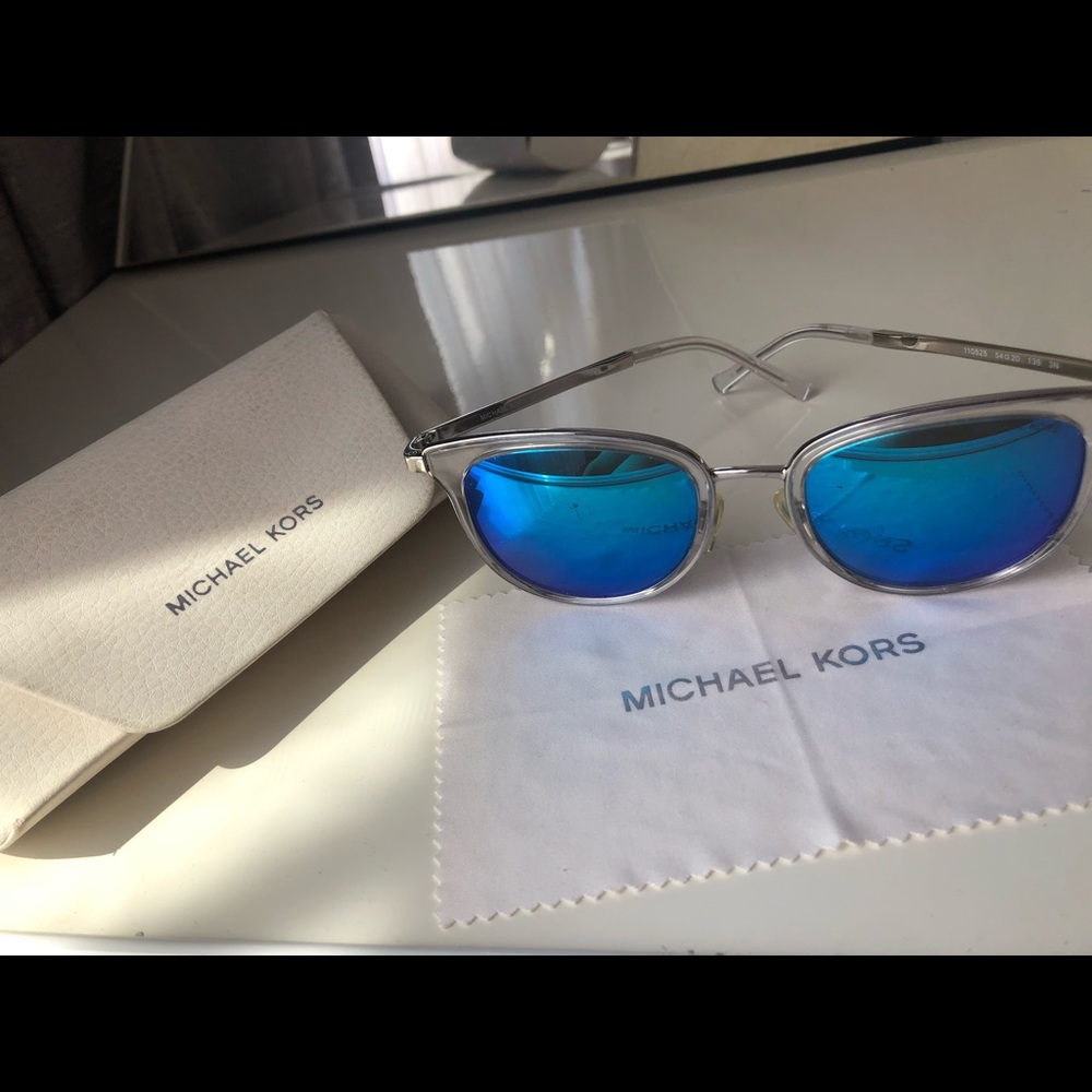 Michael Kors reflective sunglasses.